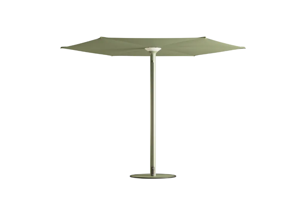 Anamon Parasol with base in Sage & Light crown & canopy in Sage