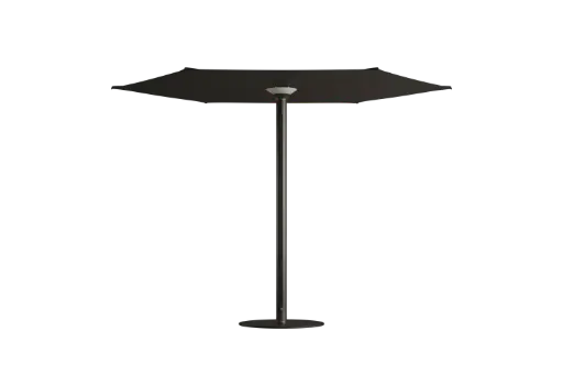 Anamon Parasol with base in Anthracite & Light crown & canopy in Black