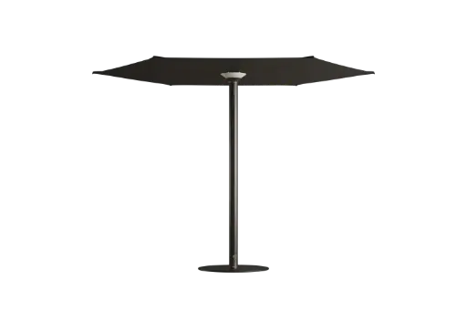 Anamon Parasol with base in Anthracite & Light crown & canopy in Black