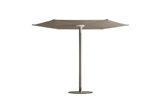 Anamon Sonnenschirm mit Fuß Pebble & LED Krone & Bespannung Pebble