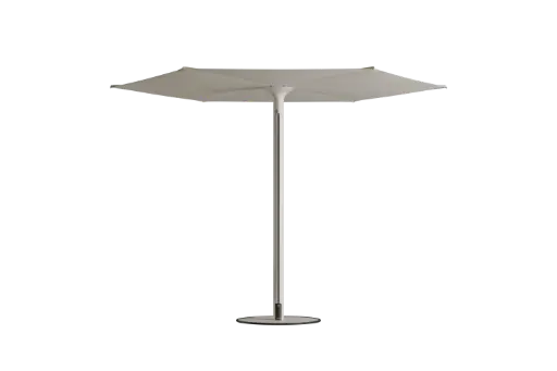 Anamon Parasol met voet in Wit en LED kroon & doek in Wit